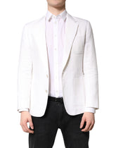 Dolce & Gabbana White Single Breasted Men Coat Blazer Suit -   -  Dolce & Gabbana.